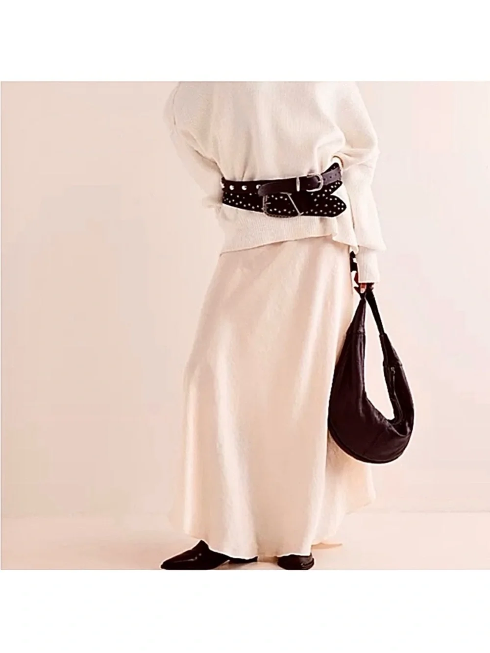 Free People Idle Hands Sling bag,Leather Crossbody Espresso Brown Adjustable New - Picture 12 of 15